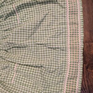 Green Gingham Apron Vintage